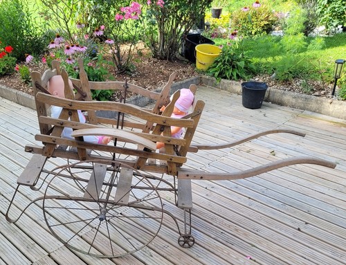 Rare ancienne poussette - rare, bras